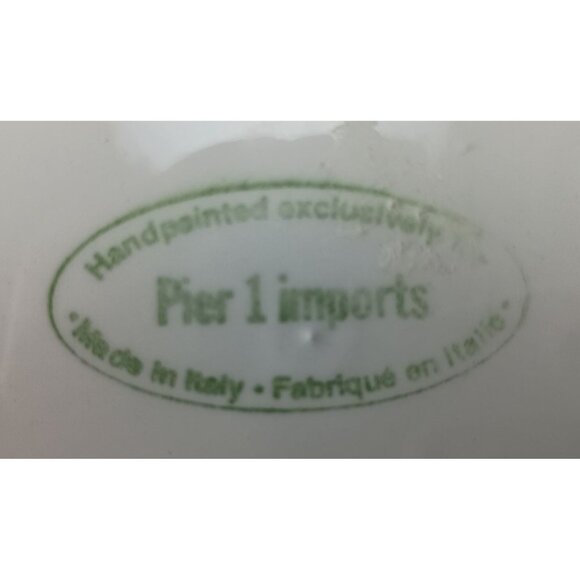 4 Pier 1 Imports Hand Painted 9" Pasta Soup Bowls Made In Italy - Picture 3 of 3